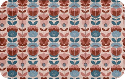 WC mat 80x50 cm - Antislip - Vintage - Motief - Kleurrijk - Toiletmat - Vloermat - Douchemat - Toilet tapijt - Toiletmatten