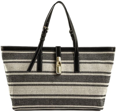 FURLA schoudertas shopper Debby Tote Toni Indigo zwart crème