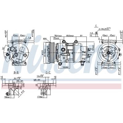 Compressor, airconditioner NISSENS 89201