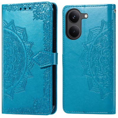 imoshion Hoesje - Geschikt voor Xiaomi Poco X8 Pro - Mandala Bookcase - Turquoise