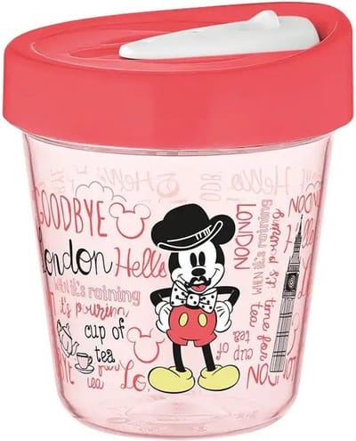 DISNEY Mickey Mouse Reisbeker rood 350ml