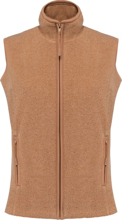 Kariban Bodywarmer van microfleece dames K906 - Camel Heather - M