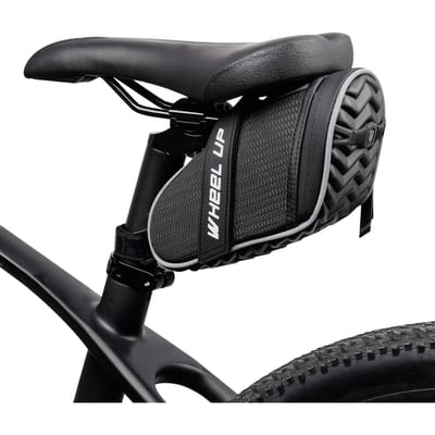 Fietszadeltas Waterdichte Fietstastas Onder Zadeltas met Reflecterende Strip voor Mountainbike zwart