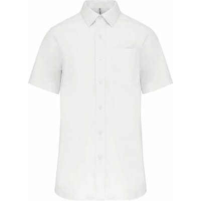 Kariban Heren poplin overhemd korte mouwen K543 - White - 6XL