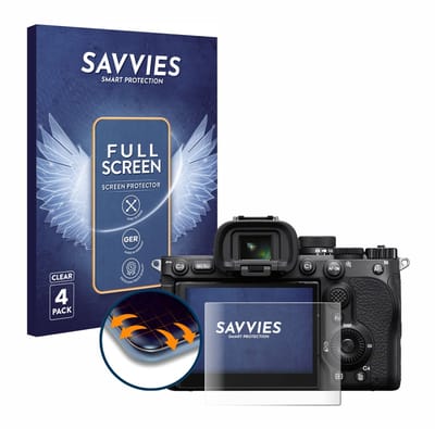 Savvies - Screenprotector voor Sony Alpha 7 V (ILCE-7M5) - Folie Beschermfolie transparant volledig dekking 4 Stuks