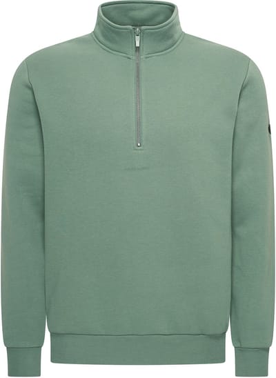 Mario Russo Basic Sweater Half Zip - Trui Heren - Sweater Heren - Coltrui Heren - Half Zip Heren - Eend Groen