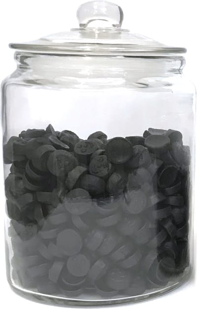 Luxe grote sterke glazen snoeppot-koekjespot-voorraadpot (wordt leeg geleverd). MAAT - XL 30cm hoog, doorsnede 20cm Inhoud 5,7 liter is bijvoorbeeld 4,5 kilo drop