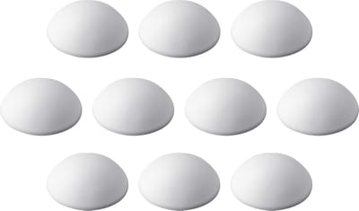Deurbuffer diameter 30 mm - zelfklevend - wit - 10 stuks in een praktische set - betrouwbare wandbescherming - voor het voorzichtig openen van deuren en ramen/wandbumpers/stopdempers/431806