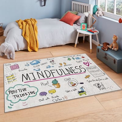 Vloerkleed Kinderkamer - Speelkleed Baby - Speelmat - Speeltapijt - Tapijt voor Kinderkamer - 150*80 cm - Mindfulness