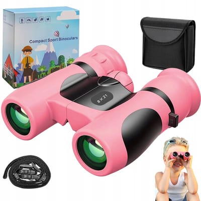 Kinderverrekijker Handheld Telescoop - Roze - 8x Vergroting - Helder Beeld - Verstelbare Focus - Perfect voor Buitenavonturen