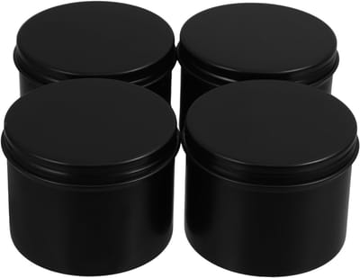 Ronde aluminium blikjes 120 ml met schroefdeksel voor zwarte thee en cosmetica - luchtdichte opslagcontainers voor reizen en DIY-projecten