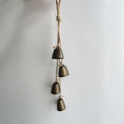 Eenvoudige Handgemaakte Heksenbellen Creatieve Deurbel Vintage Jute Touw Windgongen Deurhanger Tuindecoratie Windgongen gray
