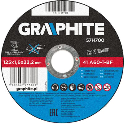 Graphite Serie - Metalen Doorslijpschijf - 125mm - EN12413 - Veiligheid
