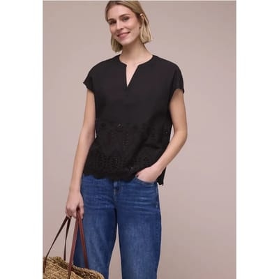 Blouse met Shiffley-patroon