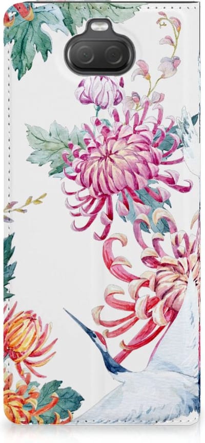 Sony Xperia 10 Hoesje maken Bird Flowers