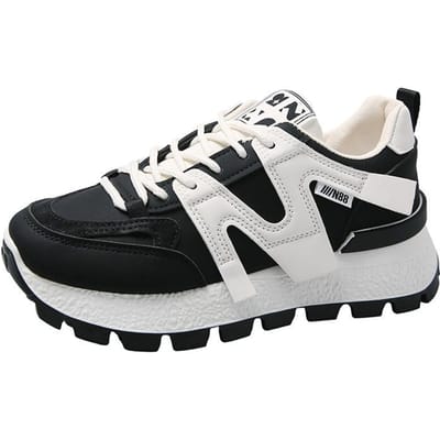 Forrest Gump Schoenen Kinderen Lente en Herfst Nieuw Ins Trendy Platform Veelzijdig Enkele Schoenen Student Casual Papa Schoenen 41 zwart
