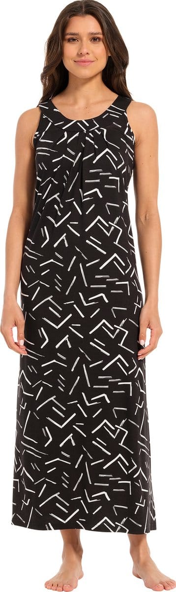 Pastunette strandkleed dames - zwart/wit met print - 16241-262-1/999 - maat 50