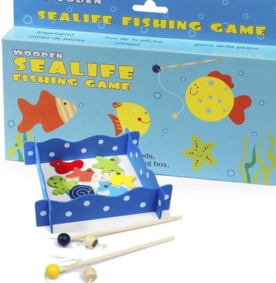 Houten Visspel voor Kinderen - Simply for Kids - Visjes Vangen - Magnetisch Hengelspel