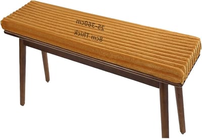 Stoelkussen Buiten - Tuinkussen Bankkussen - Comfortabel Zitten - 8cm Dik Pluche - 120x50 cm - Oranje
