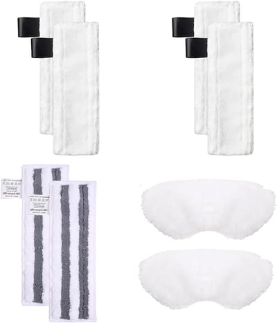 Stoomreiniger Accessoires - Reinigingsset Doeken - Grondig Huis Reinigen - Microvezel Kwaliteit - 8 Delig - Wit