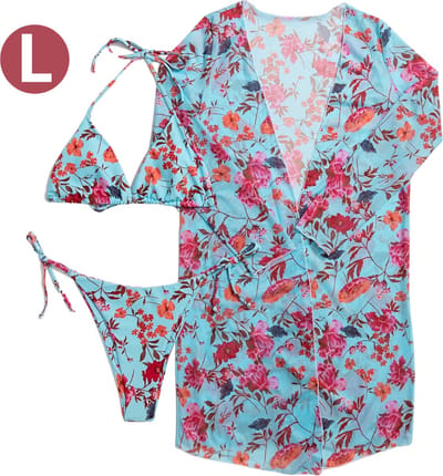 Bovista Bikini Dames - Meisjes Bikini - Badpak - Push Up - Vrouwen Badkleding - Zwemmen - Sexy Set - Top & Broekje - Diep Hemelsblauw - Maat L
