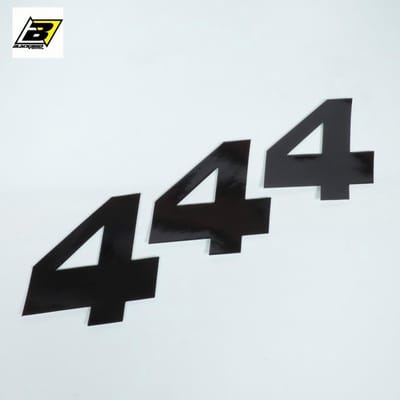 3 stickers race nummer zelfklevend nummer 4 zwart 20x25cm voor motorfiets
