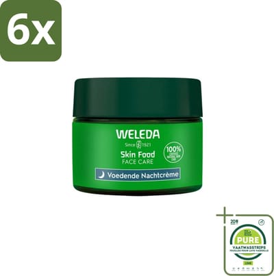 WELEDA - Nachtcrème voedend - Skin Food - 40 ml - Voordeelverpakking - 6 stuks - Voedende nachtcreme - Nachtcreme droge huid