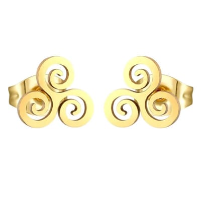 Aramat Jewels | Oorbellen | Goudkleurige Stalen Spiraal Oorbellen Van Rvs | | | |6mm | Staal | Kinderen, Volwassenen | Verkleurd niet