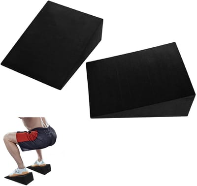 Dailygoods- Squatblok Schuin - Fitness Blok - Kuitstrekker - Yoga-Wig - 2 Stuks - 30 x 16,5 x 5 cm - EVA-Materiaal - Fitnessblok