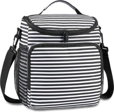 Kleine thermotas voor lunch - verstelbare schoudertas - herbruikbare lunchtas voor vrouwen en mannen - 10 L - werk strand wandelen