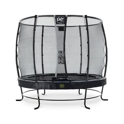 EXIT Elegant Premium Trampoline ø253cm - met Veiligheidsnet - Rond - Voor Kinderen - Zwart
