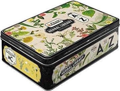 Tin box plat - Herbal library