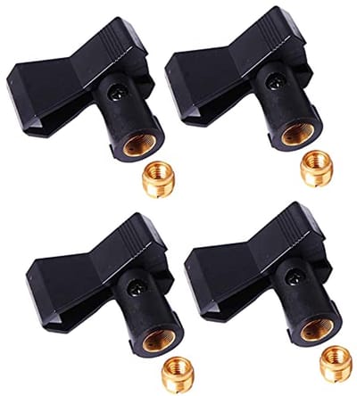 Universele Microfoonclips voor Standaards - 4-Pack Draadloze Clip Houder met Verstelbare Adapter