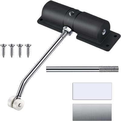 Automatische Deurcloser - Zelfsluitende Deur - Deuren Dempen - Verstelbare Spanning - 16.7 cm - Zwart