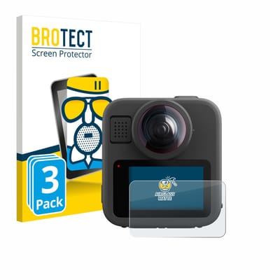 BROTECT - Screenprotector voor GoPro Max 2 - Folie Beschermfolie Beschermglas matte 3 Stuks