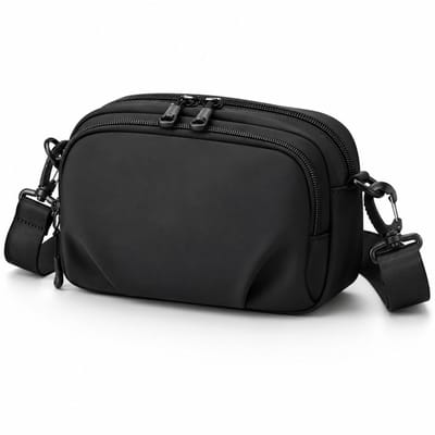 Sounix Crossbody Schoudertas - Telefoontasje - Gemakkelijke Toegang - Geschikt voor Reizen, Werk en Sport - Zwart