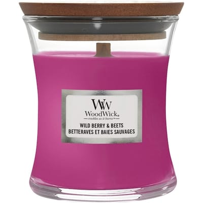 WoodWick Geurkaars Mini Candle - Wild Berry & Beets - 20 branduren - 85gr - 8 cm / ø 7 cm