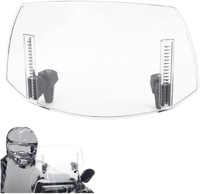 Dailygoods- Windscherm Uittrekbaar - Windscherm Oprolbaar - Windscherm Fiets - Windscherm Camping - Windscherm Scooter - Verstelbaar 29.5 x 22 x 17.5 cm - Motorfietsruit