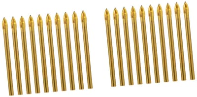 Boorbits Set - Tegelboor Betonboor - Gaten Boren - 4 Snijkanten - 20 Stuks - Goud