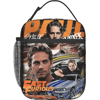 Fast & Furious Geïsoleerde Lunchtas voor Dames Kinderen Draagbare Voedseldozen Thermische Lunchbox Tote One Size black