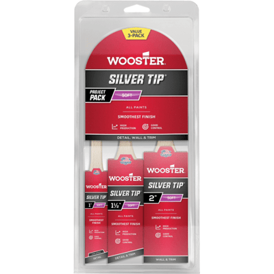Wooster Silver Tip Project 3-Pack   071497181879   Verf