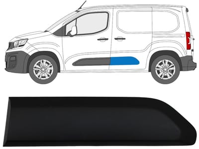 Sierlijst achterdeur voor Citroen Berlingo 2018-2023 / Links