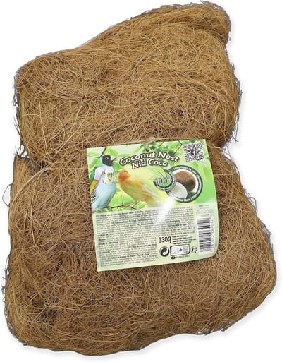 Kokosvezels voor Vogelnesten - Natuurlijke Nestmaterialen voor Kwikzilver- en Papegaaiduiven - Vogelcomfort & Veiligheid - 300 g