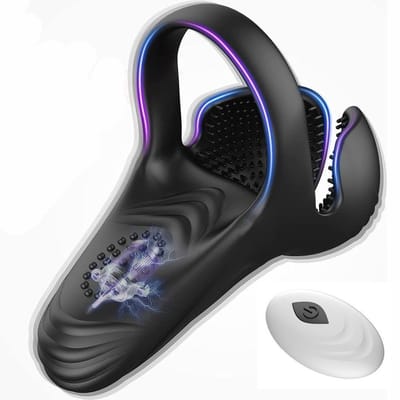 Oneay Vibrerende penisring, penisringvibrator, testiculaire stimulatie, seksspeeltje voor mannen, penisringvibrator voor extra plezier, penisverlenger, stimulatie van de G-spot in penis en testikels.