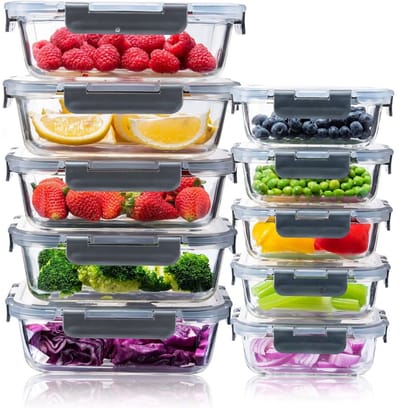 RONN® Magnetron Bakjes met Deksel - Magnetron Bakjes - Magnetron Bord met Deksel - Transparant - 21cm x 16cm x 7cm