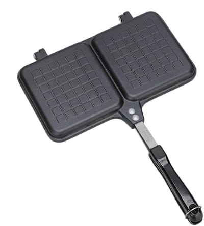 Sandwich Maker - Tosti IJzer - Ontbijt Maken - Dubbelzijdig Non-stick - 36 x 25 cm - Zwart
