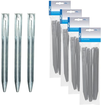Pro Plus Grondpennen/tentharingen - 40x - metaal - halfrond - 22 cm - Kampeer artikelen voor tent of windscherm
