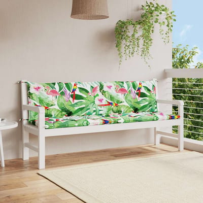 vidaXL - Tuinbankkussens - 2 - st - 200x50x7 - cm - stof - meerkleurig