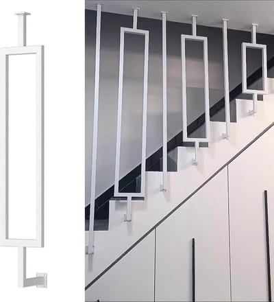 Trapleuning - Balustrade paal - Valbeveiliging - Aanpasbaar ontwerp - 50 cm - Wit