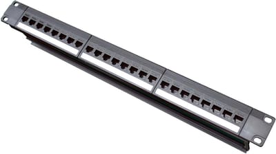 Patchpaneel 24 Poorts - Netwerkpaneel RJ45 - Netwerk Organisatie - CAT6 Niet Afgeschermd - 19 Inch 1U - Zwart
